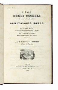 GAETANO CARA : Elenco degli uccelli che trovansi nell'isola di Sardegnà  - Asta Libri, autografi e manoscritti - Associazione Nazionale - Case d'Asta italiane
