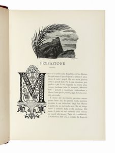 LUIGI DE MONTALBO : Dizionario bibliografico iconografico della Repubblica di San Marino: contenente le indicazioni delle opere pubblicate in varie lingue, con note illustrative, biografiche, rettificative...  - Asta Libri, autografi e manoscritti - Associazione Nazionale - Case d'Asta italiane