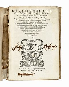 SYGISMUNDUS HADRIA - Decisiones S. Regii Consilii Neapolitani...