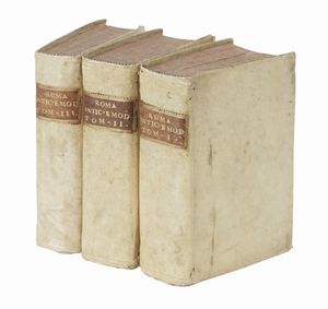 Roma antica, e moderna o sia Nuova descrizione di tutti gl'edifizj antichi, e moderni sagri, e profani della citta di Roma: co' nomi degl'autori di tutte le opere di architettura, scultura, e pittura [...] duecento e piu figure in rame...  - Asta Libri, autografi e manoscritti - Associazione Nazionale - Case d'Asta italiane