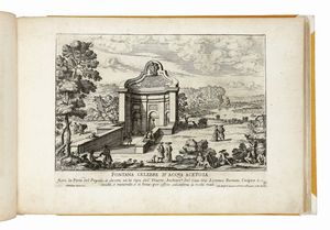 GIOVANNI BATTISTA FALDA : Le fontane di Roma nelle piazze, e luoghi publici della citt�, con li loro prospetti, come sono al presente  - Asta Libri, autografi e manoscritti - Associazione Nazionale - Case d'Asta italiane