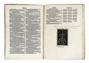 AEGIDIUS (COLUMNA) ROMANUS : [In Aristotelis de anima commentum]. Expositio Egidij romani super libros de anima cum textu.  - Asta Libri, autografi e manoscritti - Associazione Nazionale - Case d'Asta italiane