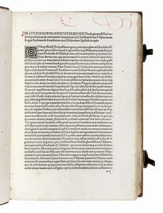 GIOVANNI NANNI - [Auctores vetustissimi]. Fratris Ioannis Annii Viterbensis ordinis predicatorum Theologiae professoris: super opera de Antiquitatibus confecta prefatio incipit.