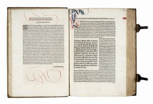 GIOVANNI NANNI : [Auctores vetustissimi]. Fratris Ioannis Annii Viterbensis ordinis predicatorum Theologiae professoris: super opera de Antiquitatibus confecta prefatio incipit.  - Asta Libri, autografi e manoscritti - Associazione Nazionale - Case d'Asta italiane