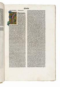 NICOLAUS DE LYRA : [Biblia latina] Prologus primus Venerabilis fratris Nicolai de Lyra ordinis seraphyci francisci: in Testamentum vetus de commendatione Sacrae scripture in generali incipit.  - Asta Libri, autografi e manoscritti - Associazione Nazionale - Case d'Asta italiane
