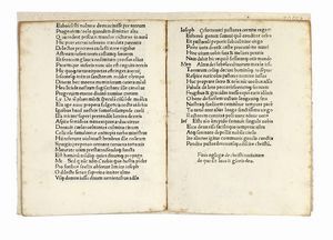 FRANCISCUS PATRITIUS : Ecloga de Christi nativitate.  - Asta Libri, autografi e manoscritti - Associazione Nazionale - Case d'Asta italiane