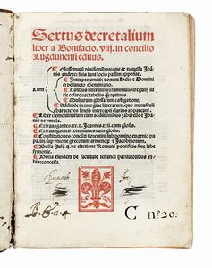 BONIFACIUS [PAPA VIII] - Sextus decretalium liber a Bonifacio VIII in concilio Lugdunensi editus...