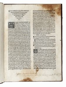 GREGORIUS [PAPA I] - Incomincia ilibro [sic] delle omelie di sancto Gregorio papa...