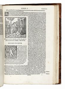 QUINTUS HORATIUS FLACCUS : Odarum libri quatuor: Epodi Carmen saeculare Porphyrio Anto. Manci. Ascensio interpretibus...  - Asta Libri, autografi e manoscritti - Associazione Nazionale - Case d'Asta italiane
