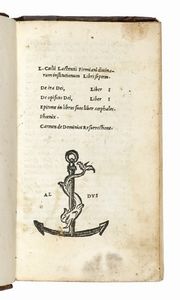 LUCIUS CAECILIUS FIRMIANUS LACTANTIUS - Divinarum institutionem libri septem. De ira Dei, liber I. De opificio Dei, liber I. Epitome in libros suos acephalos. Phoenix. Carmen de Dominica resurrectione.