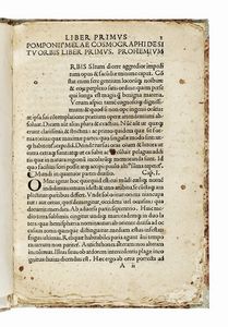 POMPONIUS MELA - [De Situ orbis ab Hermolao Barbaro fideliter emendatus].