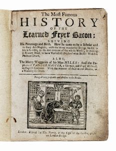 ROGER BACON - The Most Famous History of the Learned Fryer Bacon...