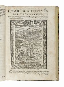 GIOVANNI BOCCACCIO : Il Decameron [...] alla sua vera lettione ridotto dal cavalier Lionardo Salviati...  - Asta Libri, autografi e manoscritti - Associazione Nazionale - Case d'Asta italiane