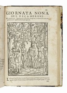 GIOVANNI BOCCACCIO : Il Decameron [...] alla sua vera lettione ridotto dal cavalier Lionardo Salviati...  - Asta Libri, autografi e manoscritti - Associazione Nazionale - Case d'Asta italiane