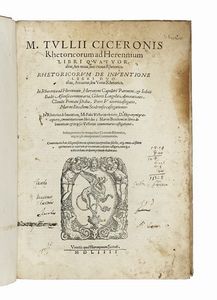 MARCUS TULLIUS CICERO - Rhetoricorum ad Herennium libri quatuor...