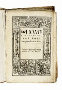 HOMERUS - Homeri poetae clariss. Ilias. Interprete Lauren. Valla.