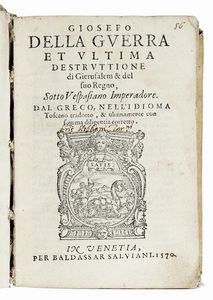 FLAVIUS IOSEPHUS - Della guerra et ultima destruttione di Gierusalem...