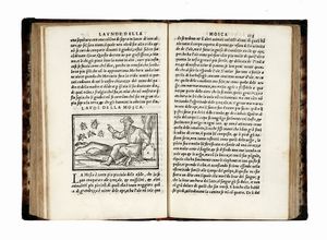 LUCIANUS : Gli dilettevoli dialogi, le vere narrationi, le facete epistole [...] di greco in vulgare novamente tradotte & historiate.  - Asta Libri, autografi e manoscritti - Associazione Nazionale - Case d'Asta italiane