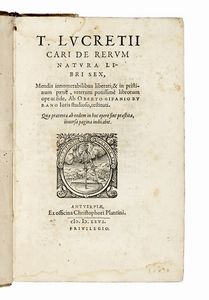 TITUS CARUS LUCRETIUS - De rerum natura libri sex...