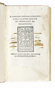 NASO PUBLIUS OVIDIUS - Metamorphoseos.