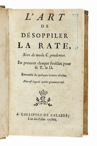 ANDRE JOSEPH PANCKOUCKE - L'art de dsoppiller la rate.