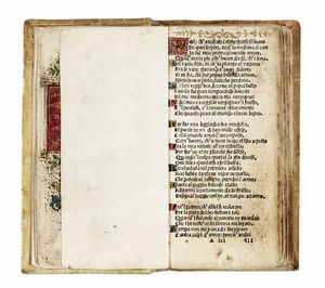 Francesco Petrarca : Il Petrarcha.  - Asta Libri, autografi e manoscritti - Associazione Nazionale - Case d'Asta italiane