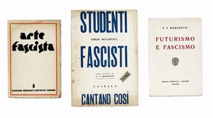 EMILIO BOCCAFUSCA : Studenti fascisti cantano cos.  - Asta Libri, autografi e manoscritti - Associazione Nazionale - Case d'Asta italiane