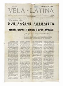 Umberto Boccioni - Vela Latina. Manifesto di Boccioni ai pittori meridionali. (Anno IV, n. 4).