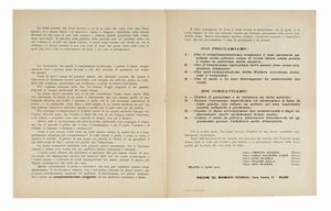 Umberto Boccioni : Vela Latina. Manifesto di Boccioni ai pittori meridionali. (Anno IV, n. 4).  - Asta Libri, autografi e manoscritti - Associazione Nazionale - Case d'Asta italiane