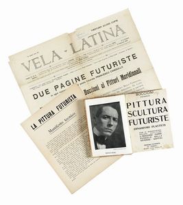 Umberto Boccioni : Vela Latina. Manifesto di Boccioni ai pittori meridionali. (Anno IV, n. 4).  - Asta Libri, autografi e manoscritti - Associazione Nazionale - Case d'Asta italiane
