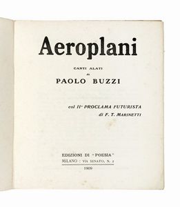 PAOLO BUZZI - Aeroplani.