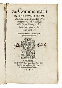 FRANCESCO VIMERCATI - Commentarii in tertium librum Arist. de anima...