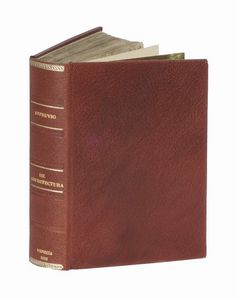 MARCUS POLLIO VITRUVIUS : De architectura libri decem...  - Asta Libri, autografi e manoscritti - Associazione Nazionale - Case d'Asta italiane