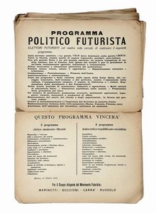 Carlo Carr : Guerrapittura. Futurismo politico, dinamismo plastico...  - Asta Libri, autografi e manoscritti - Associazione Nazionale - Case d'Asta italiane