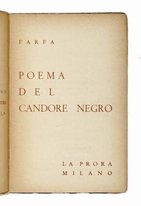 FARFA (PSEUD. DI VITTORIO TOMMASINI) - Poema del candore negro.