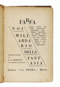 FARFA (PSEUD. DI VITTORIO TOMMASINI) : Poema del candore negro.  - Asta Libri, autografi e manoscritti - Associazione Nazionale - Case d'Asta italiane
