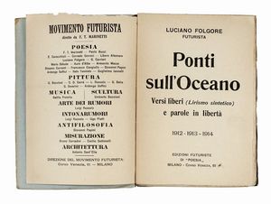 LUCIANO [PSEUD. DI VECCHI OMERO] FOLGORE - Ponti sull'oceano. Versi liberi e parole in libert.