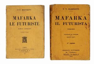 Filippo Tommaso Marinetti : Mafarka le Futuriste. Roma Africain.  - Asta Libri, autografi e manoscritti - Associazione Nazionale - Case d'Asta italiane