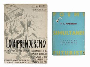 Filippo Tommaso Marinetti : Poemi simultanei futuristi.  - Asta Libri, autografi e manoscritti - Associazione Nazionale - Case d'Asta italiane