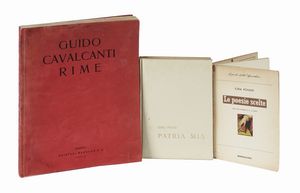 GUIDO CAVALCANTI : Rime. Edizione rappezzata fra le rovine.  - Asta Libri, autografi e manoscritti - Associazione Nazionale - Case d'Asta italiane