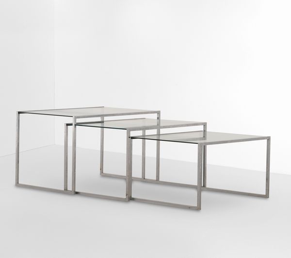 Set di tre tavolini impilabili  - Asta Design Lab - Associazione Nazionale - Case d'Asta italiane