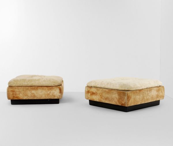 SAPORITI : Due poggiapiedi  - Asta Design Lab - Associazione Nazionale - Case d'Asta italiane