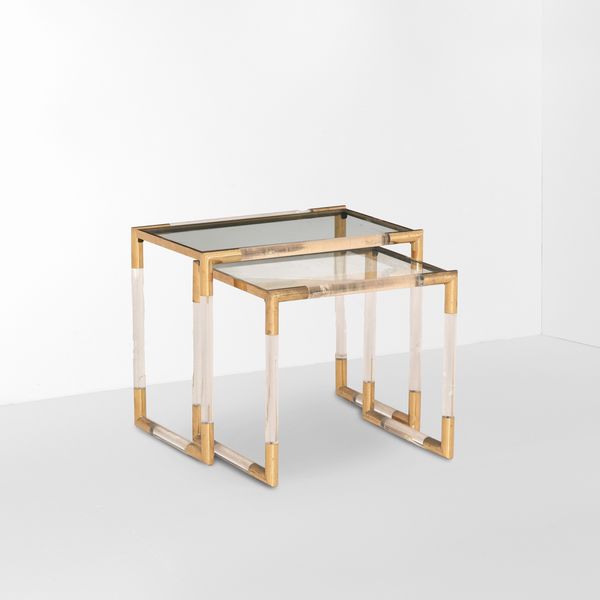 Charles Hollis Jones : Due tavolini impilabili  - Asta Design Lab - Associazione Nazionale - Case d'Asta italiane