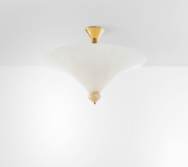 Barovier e Toso : Lampada a plafone.  - Asta Design Lab - Associazione Nazionale - Case d'Asta italiane