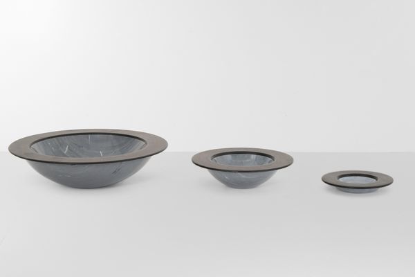 GIULIO LAZZOTTI : Set di tre coppe mod. Peanuts  - Asta Design Lab - Associazione Nazionale - Case d'Asta italiane