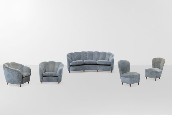 Set di due poltrone, due poltroncine e un divano.  - Asta Design Lab - Associazione Nazionale - Case d'Asta italiane