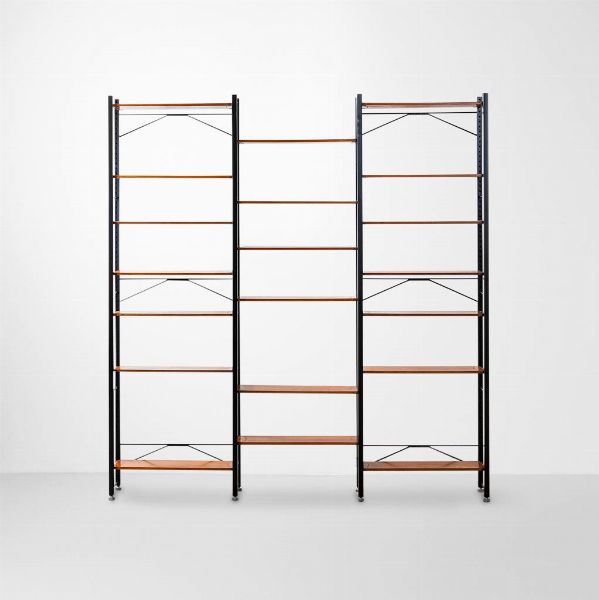 Franco Campo e Carlo Graffi : Libreria a tre campate  - Asta Design Lab - Associazione Nazionale - Case d'Asta italiane