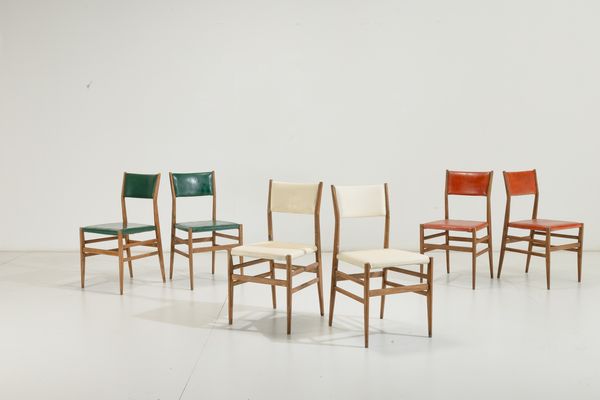 GIO PONTI : Sei sedie mod. Leggera.  - Asta Design Lab - Associazione Nazionale - Case d'Asta italiane