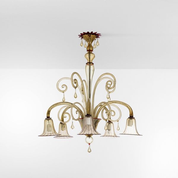 Vittorio Zecchin : Lampada a sospensione  - Asta Design Lab - Associazione Nazionale - Case d'Asta italiane