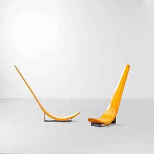 Carlo Mo : Due poltrone mod. Chip  - Asta Design Lab - Associazione Nazionale - Case d'Asta italiane